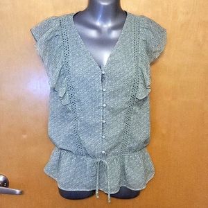 Daniel Rainn blouse, sage green, sz  xs